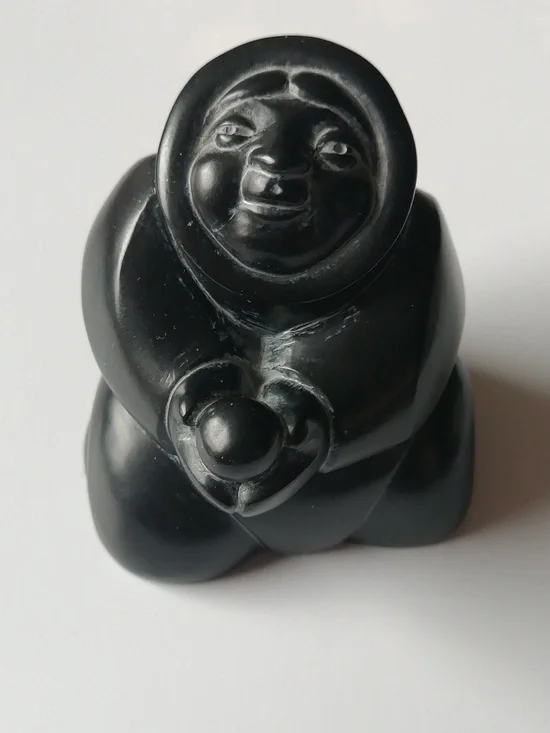 🇨🇦 Vintage Boma Inuit Eskimo Woman Figure Carving - Home Art Collectible - Picture 2 of 11